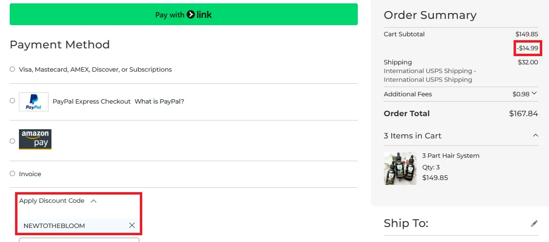 Jadebloom 5% off discount coupon